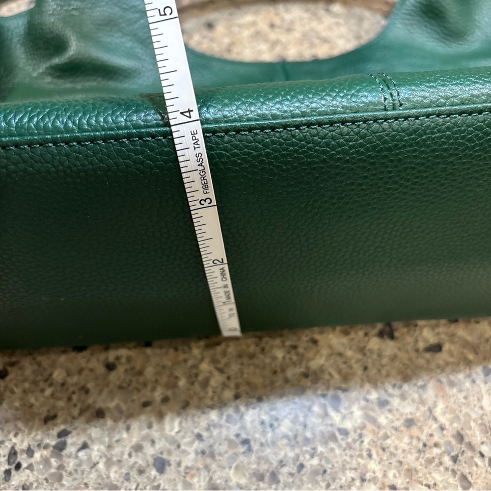 💚Bostonian Forest Green Leather Shoulder Bag - Picture 14 of 15
